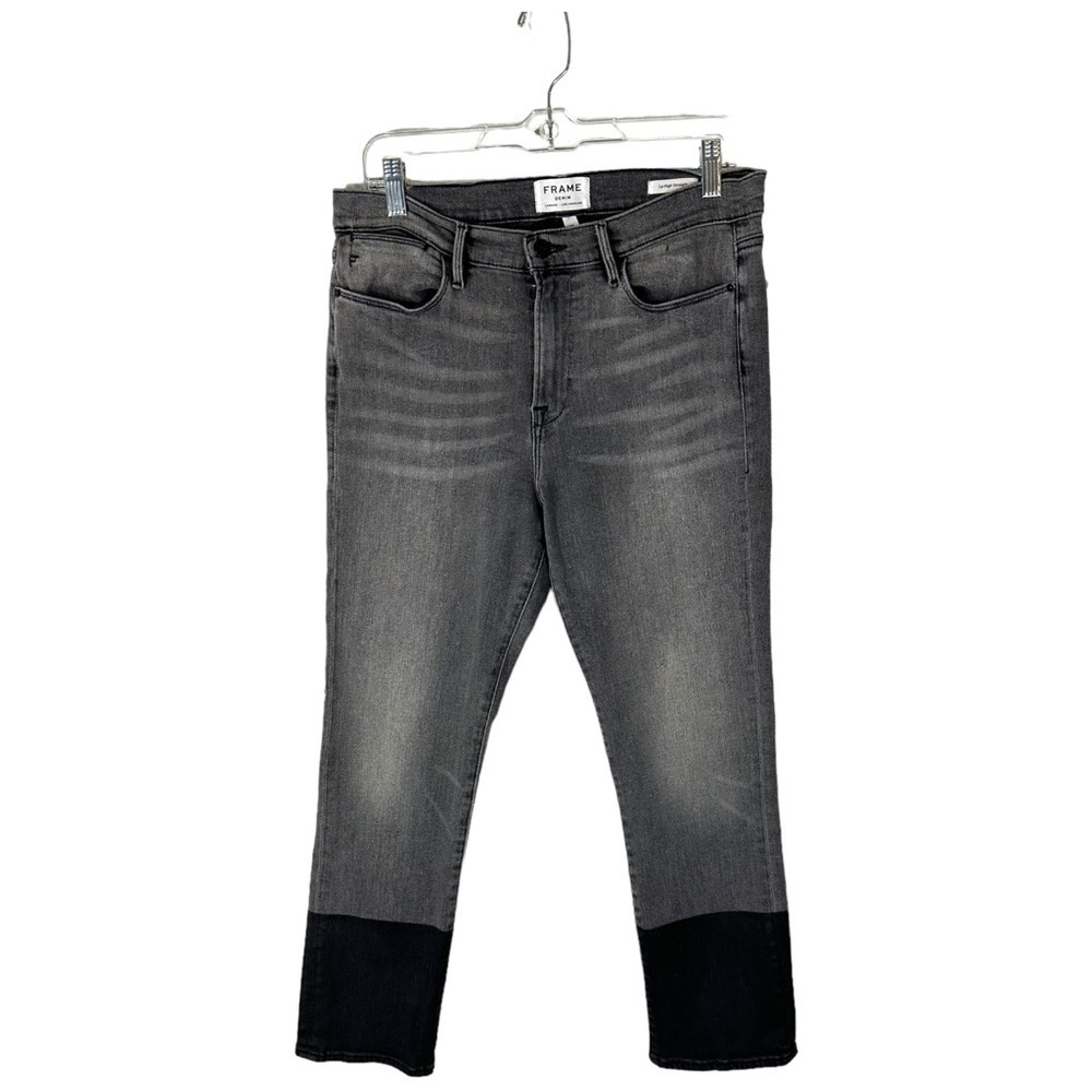 Frame Le High Straight Color Block Dip Dye Jeans SZ 31